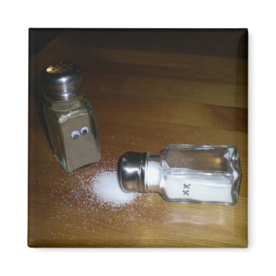 A-salt-ed Fridge Magnet by dokistuff