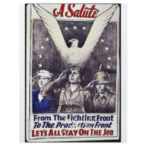 A Salute, Let's All Stay On The Job Custom Flyer