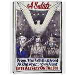 A Salute, Let's All Stay On The Job flyers