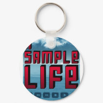 A Sample Life Merch keychains