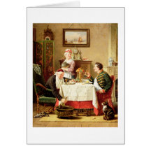 A Satisfying Meal, 1883 (oil on  canvas) Greeting Cards