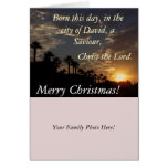 A Saviour Christmas Family Photo Card