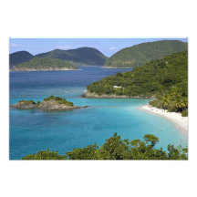 A scenic of Caneel Bay from a road at St. John Photo Art