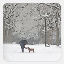 a scoop of snow sticker