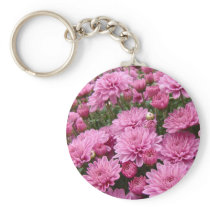 A Sea of Pink Chrysanthemums #2 Keychain