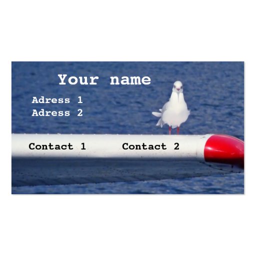 A seagull on an airplane - Business Cards