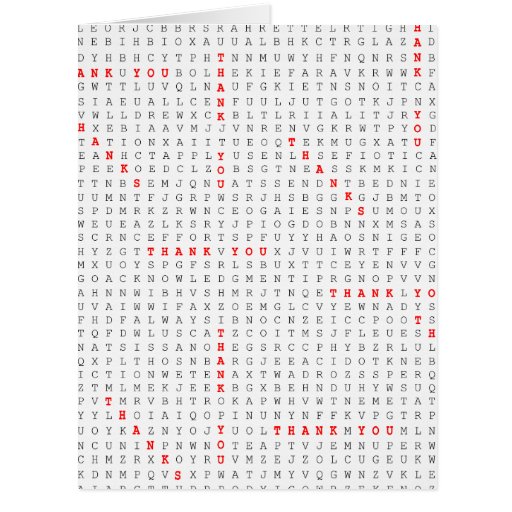 a-search-word-puzzle-thankful-gift-say-thank-you-card-zazzle