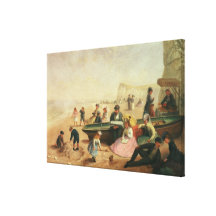 A Seaside Scene Stretched Canvas Prints