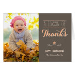 A Season of Thanks Thanksgiving Photo Card cards