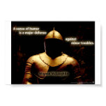 "A Sense of Humor is a Major Defense" Quotation Poster
