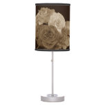 A Sepiatone Bouquet of Roses Lamp