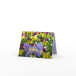 A Serene Pansy Garden card