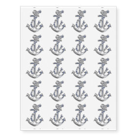 A Set of 20 Nautical Design Anchor Temporary Tattoos