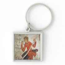 A shepherd playing a flageolet keychains