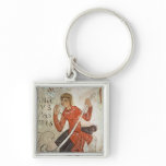 A shepherd playing a flageolet keychains