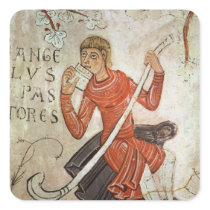 A shepherd playing a flageolet sticker