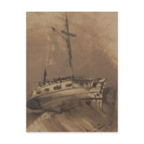 A Ship in Choppy Seas, 1864 Post Cards