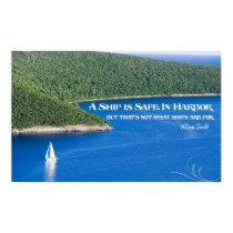A Ship is Safe In Harbor Motivational Poster