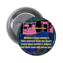 A Short Mothers Poem Pink & Green Trim Banner buttons