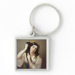 A Sicilian Playing with her Hair Key Chain