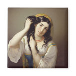A Sicilian Playing with her Hair Magnet