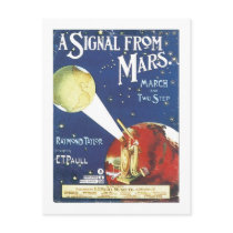 A Signal From Mars Vintage Songbook Cover postcards
