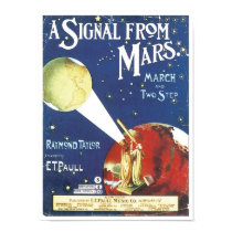 A Signal From Mars Vintage Songbook Cover posters