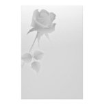 a silent single rose greys customized stationery