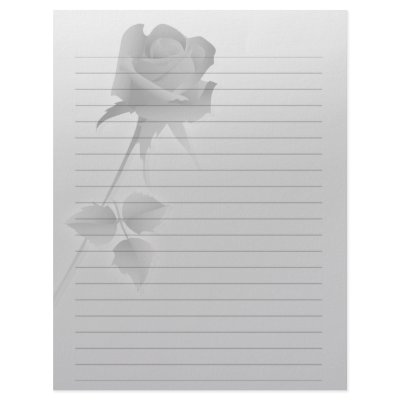 a silent single rose greys letterhead design by secret_corner