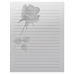 a silent single rose greys letterhead design