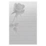 a silent single rose greys personalized stationery