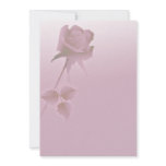 a silent single rose pink personalized invitations