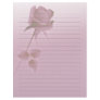 a silent single rose pink customized letterhead