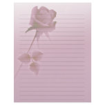 a silent single rose pink letterhead