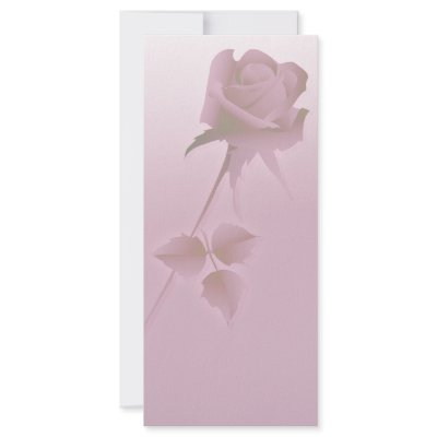 a silent single rose pink rack card by secret_corner