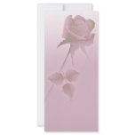 a silent single rose pink rack card