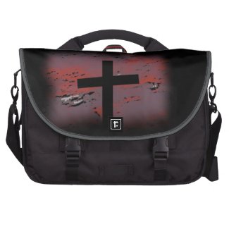 A Silhouette Cross Laptop Messenger Bag