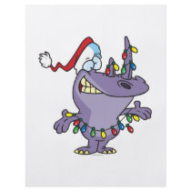 a silly cute christmas santa rhino personalized flyer