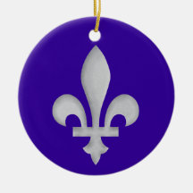 A Silver Fleur-de-lys Hanging Ornament Decoration