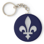 A Silver Fleur-de-lys Keychain keychain