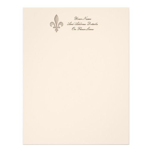 A Silver Fleur-de-lys Letterhead