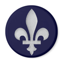A Silver Fleur-de-lys Magnet