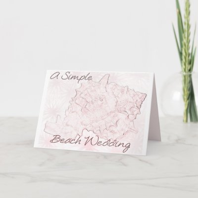 A Simple Beach Wedding Invitation Card by BeachWeddings