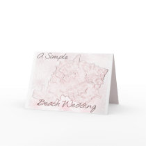 A Simple Beach Wedding Invitation cards