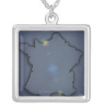 A simple blue map showing the of the outline of pendants