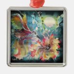 A Single Hummingbird Christmas Tree Ornament