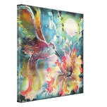A Single Hummingbird Stretched Canvas Print