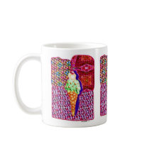 a single ice cream cone 1 mugs