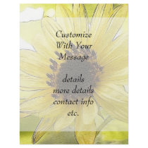 A Single Lemon Yellow Sunflower Flyer Design