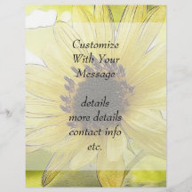 A Single Lemon Yellow Sunflower Flyer Design